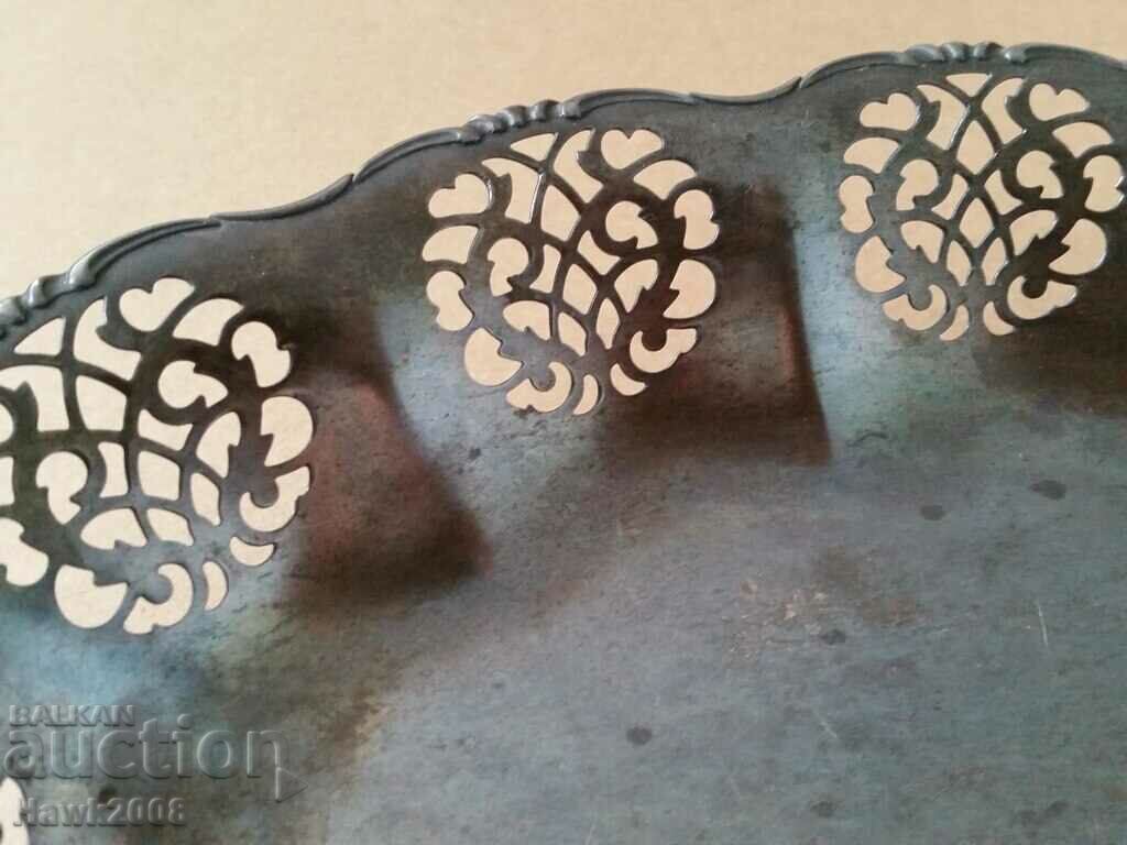 Όμορφος παλιός επάργυρος δίσκος φρούτων secession - 7 Όμορφος παλιός επάργυρος δίσκος φρούτων secession - 7