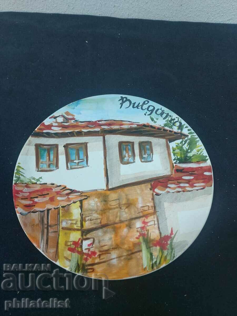 Painted plate - House - Bulgaria