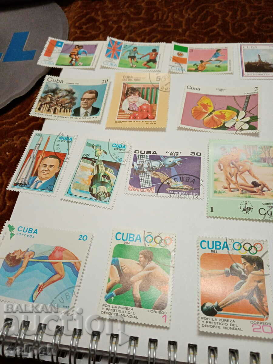 POSTAL STAMPS - CUBA - 40 pcs. with price 2.20 BGN | € 1.12 POSTAL STAMPS - CUBA - 40 pcs. with price 2.20 BGN | € 1.12