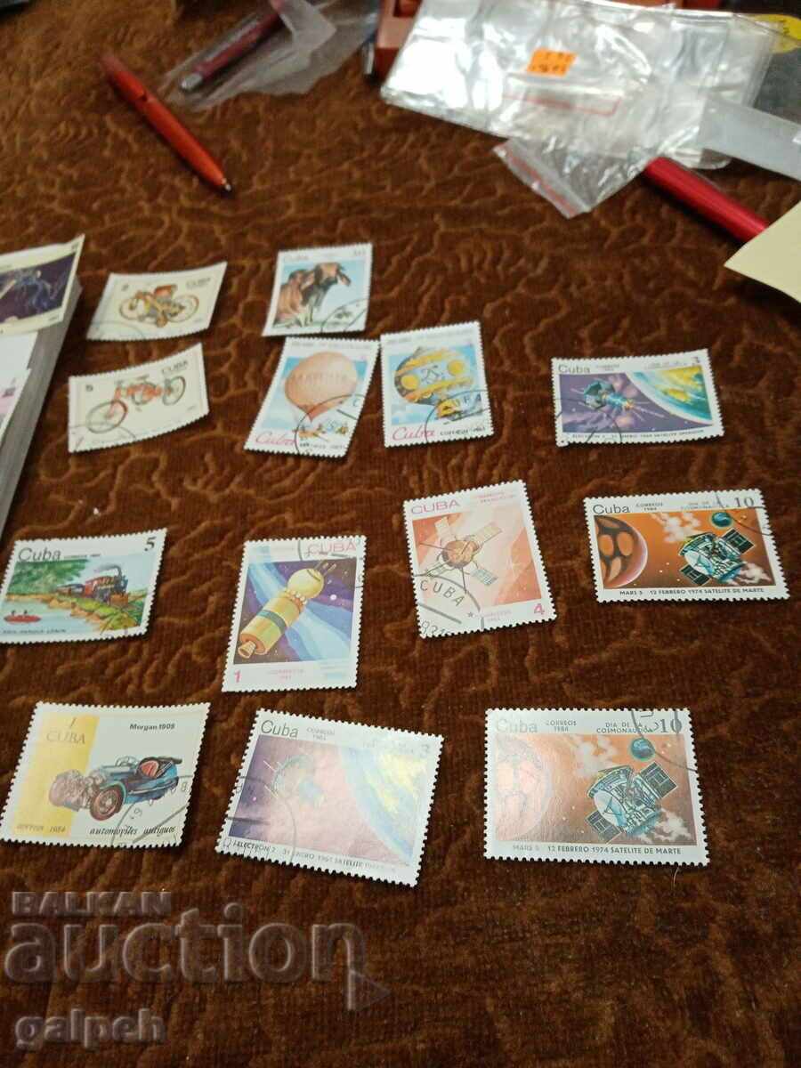 POSTAL STAMPS - CUBA - 40 pcs. - 5 POSTAL STAMPS - CUBA - 40 pcs. - 5