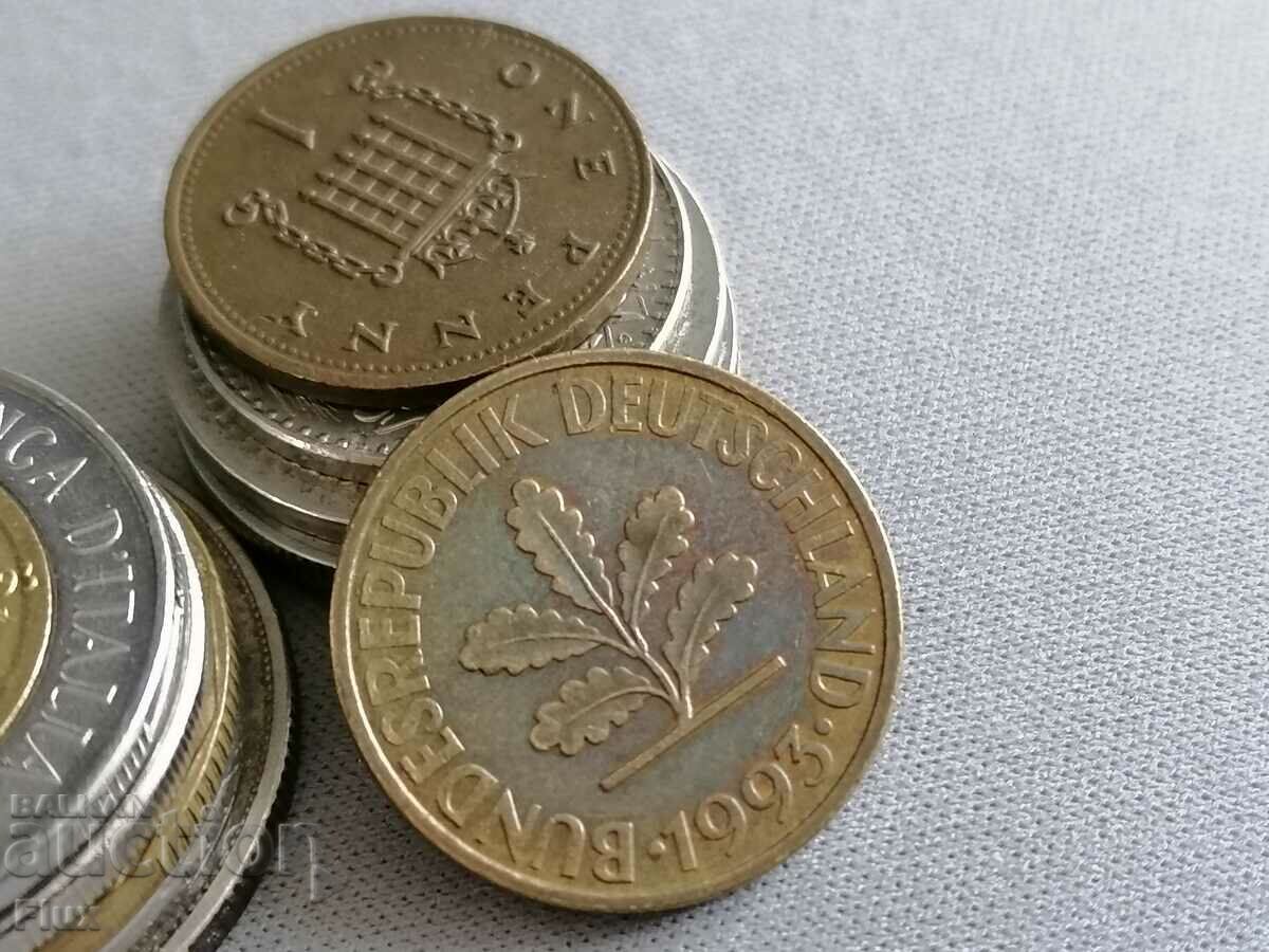 Coin - Germany - 10 Pfennig | 1993; Series D with price 0.75 BGN | € 0.38 Coin - Germany - 10 Pfennig | 1993; Series D with price 0.75 BGN | € 0.38