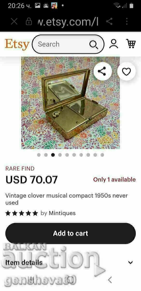 50s Rare Bronze Music Box - 7 50s Rare Bronze Music Box - 7