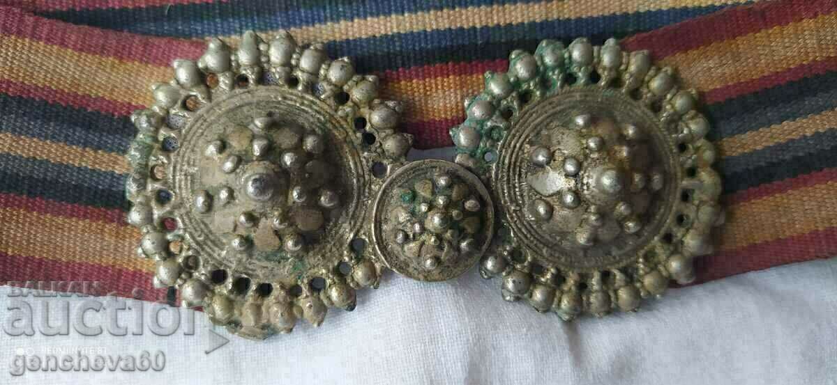 Authentic Revival-era Arpalia belt buckles with belt/sachan