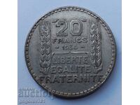 20 франка сребро Франция 1934 -  сребърна монета #8