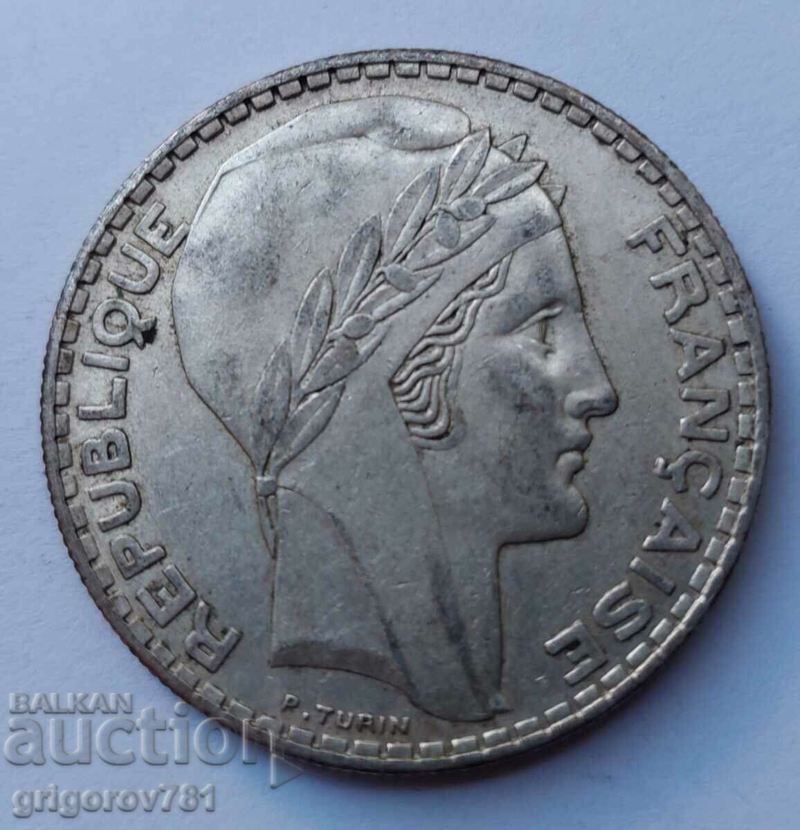 20 Φράγκα Ασήμι Γαλλία 1938 - Ασημένιο νόμισμα #40 με τιμή € 19.43 | 38.00 BGN