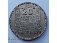 20 Francs Silver France 1933 - Silver Coin #48