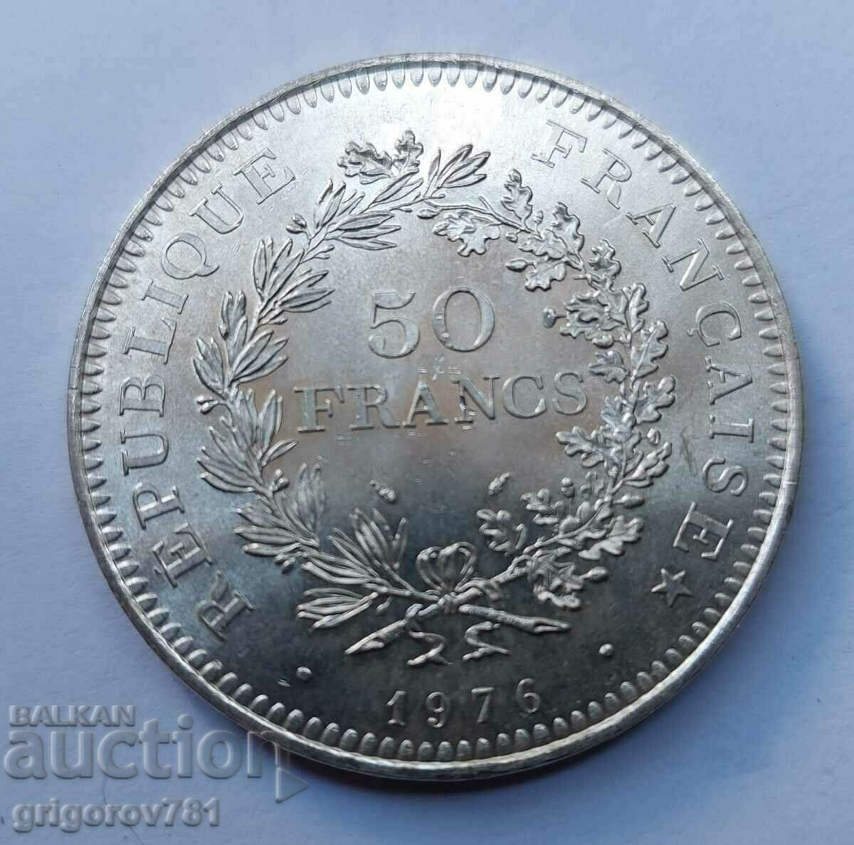 50 франка сребро Франция 1976 - сребърна монета #21