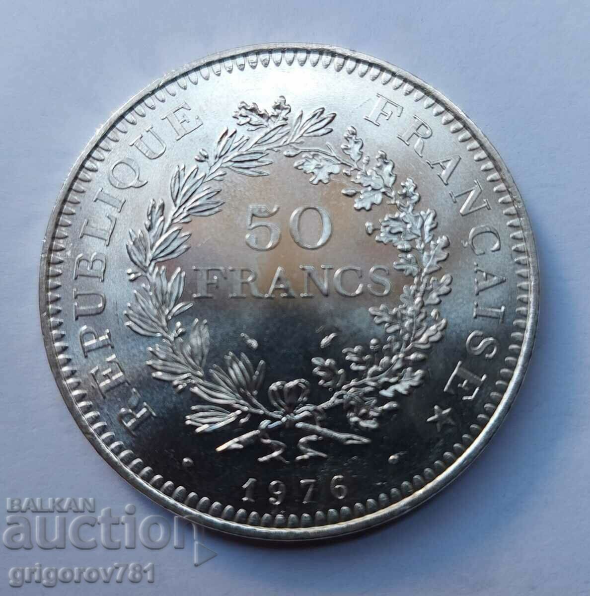 50 франка сребро Франция 1976 - сребърна монета #22