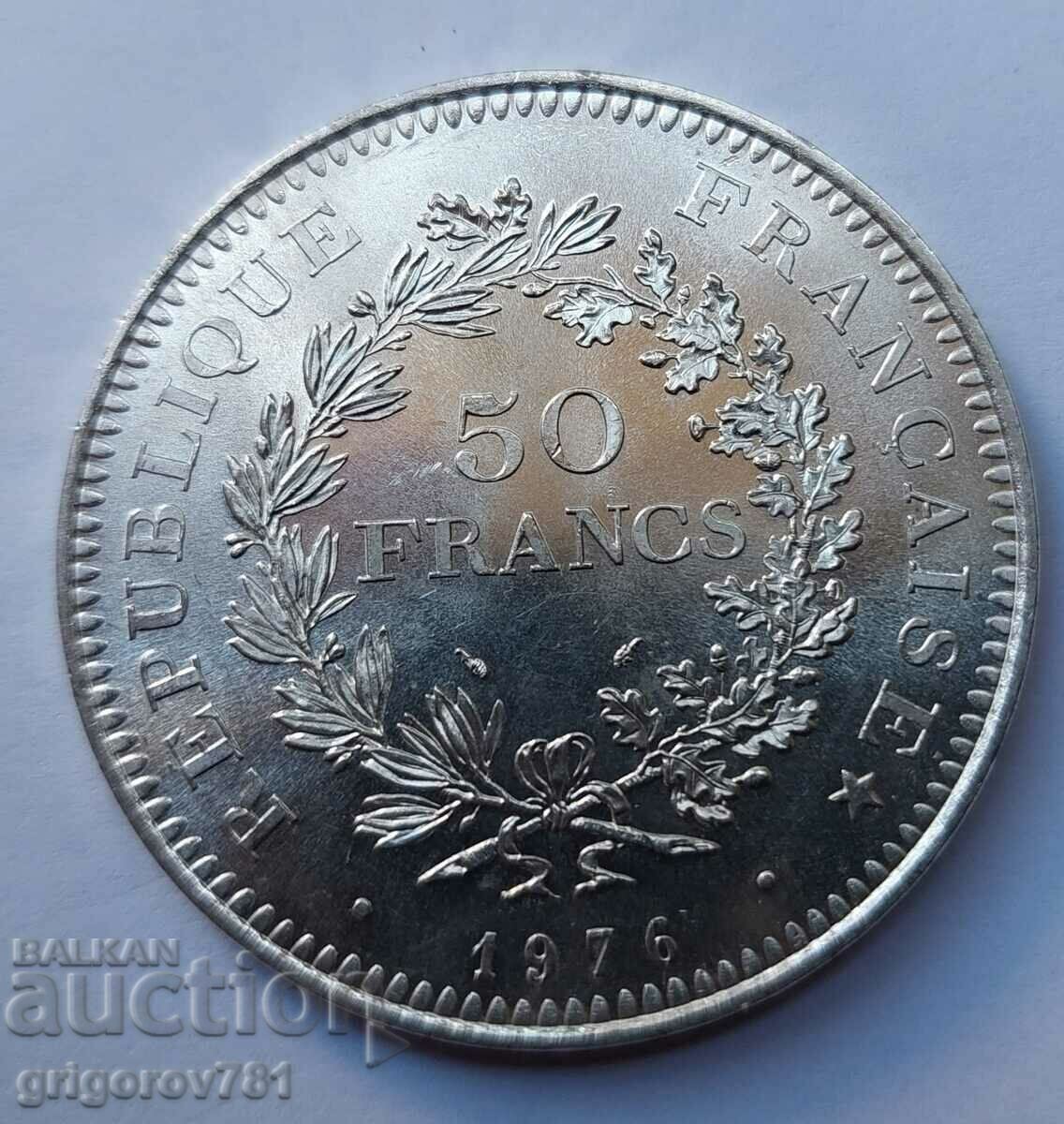 50 франка сребро Франция 1976 - сребърна монета #23