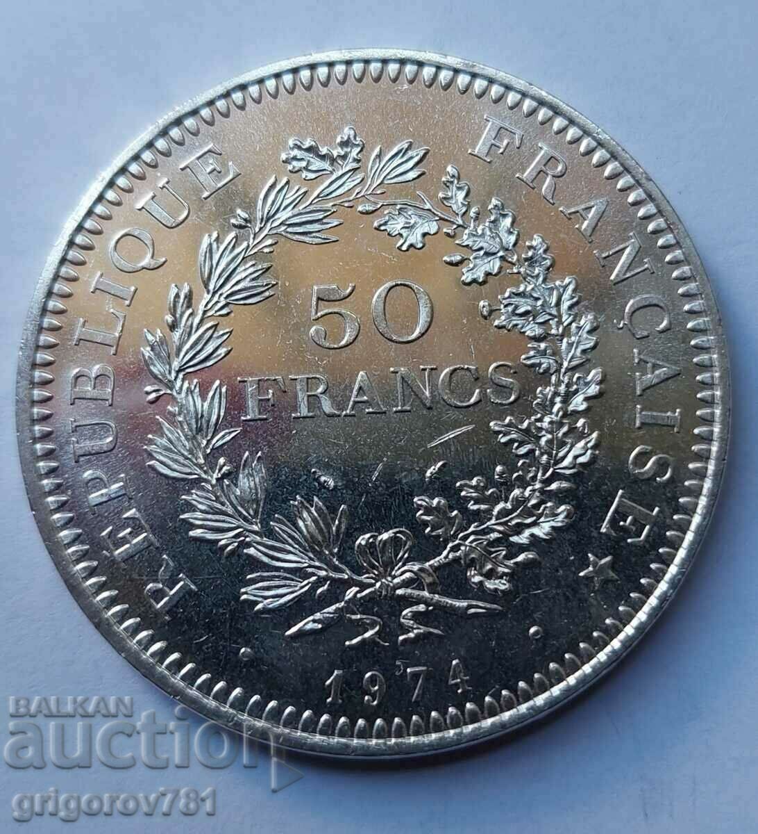 Ασήμι 50 φράγκων Γαλλία 1974 - Ασημένιο νόμισμα #30