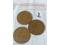 Lot 1 penny Marea Britanie cupru diverși ani