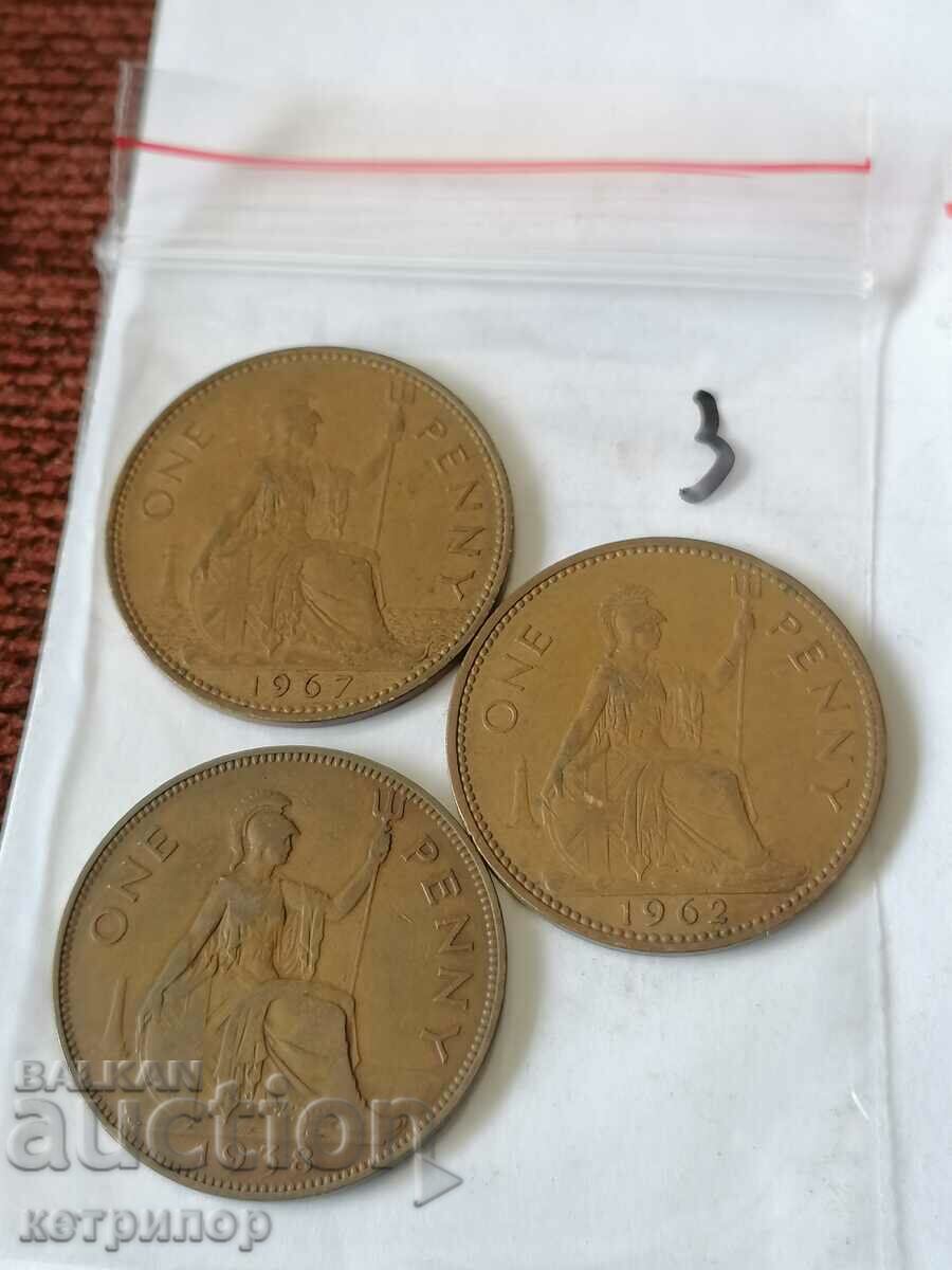 Lot 1 penny Great Britain copper various years