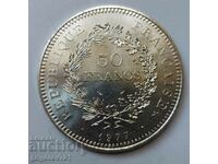 50 франка сребро Франция 1977 - сребърна монета #36