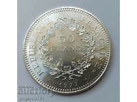 50 франка сребро Франция 1977 - сребърна монета #42