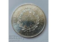 50 франка сребро Франция 1977 - сребърна монета #44