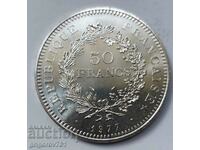50 франка сребро Франция 1977 - сребърна монета #45