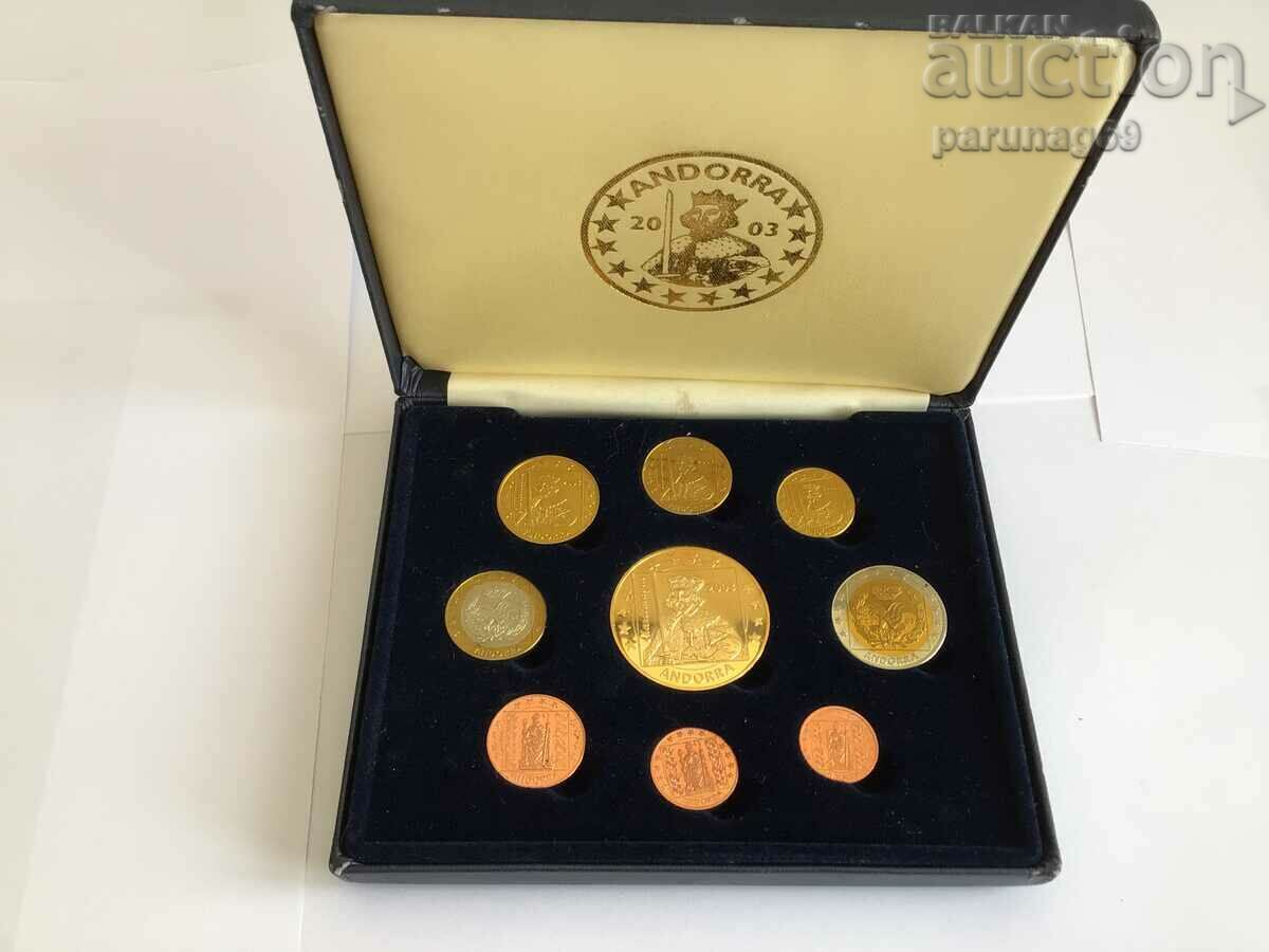 ANDORRA Complete set / lot up to 5 euros 2003 SAMPLE COINS