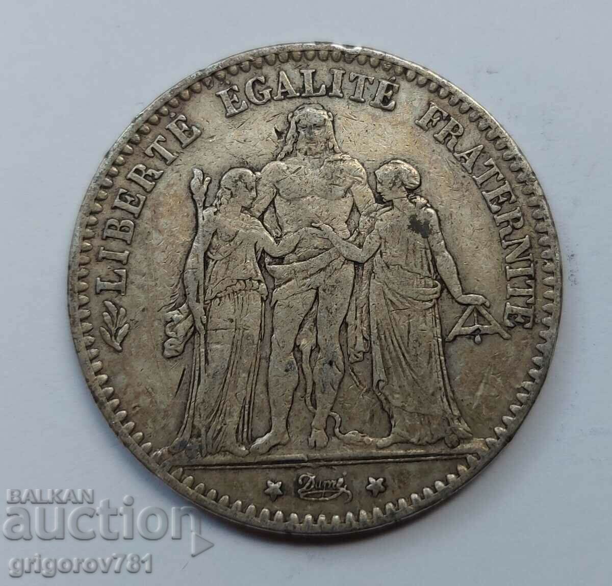 5 Φράγκα Ασήμι Γαλλία 1875 Α - Ασημένιο νόμισμα #203 με τιμή € 34.26 | 67.01 BGN