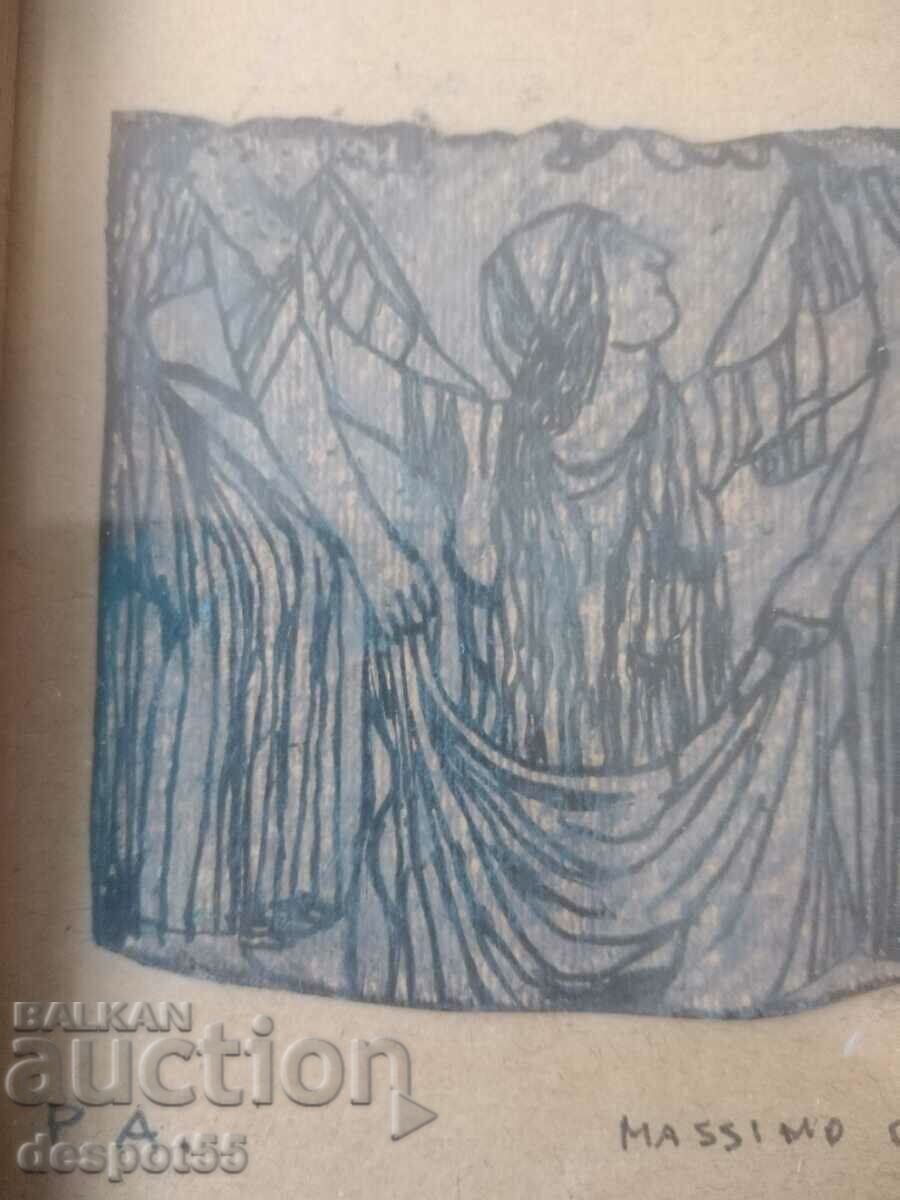 Auction 1950-60. Italy. Massimo Campigli (Massimo Campigli). Unnamed. Auction 1950-60. Italy. Massimo Campigli (Massimo Campigli). Unnamed.