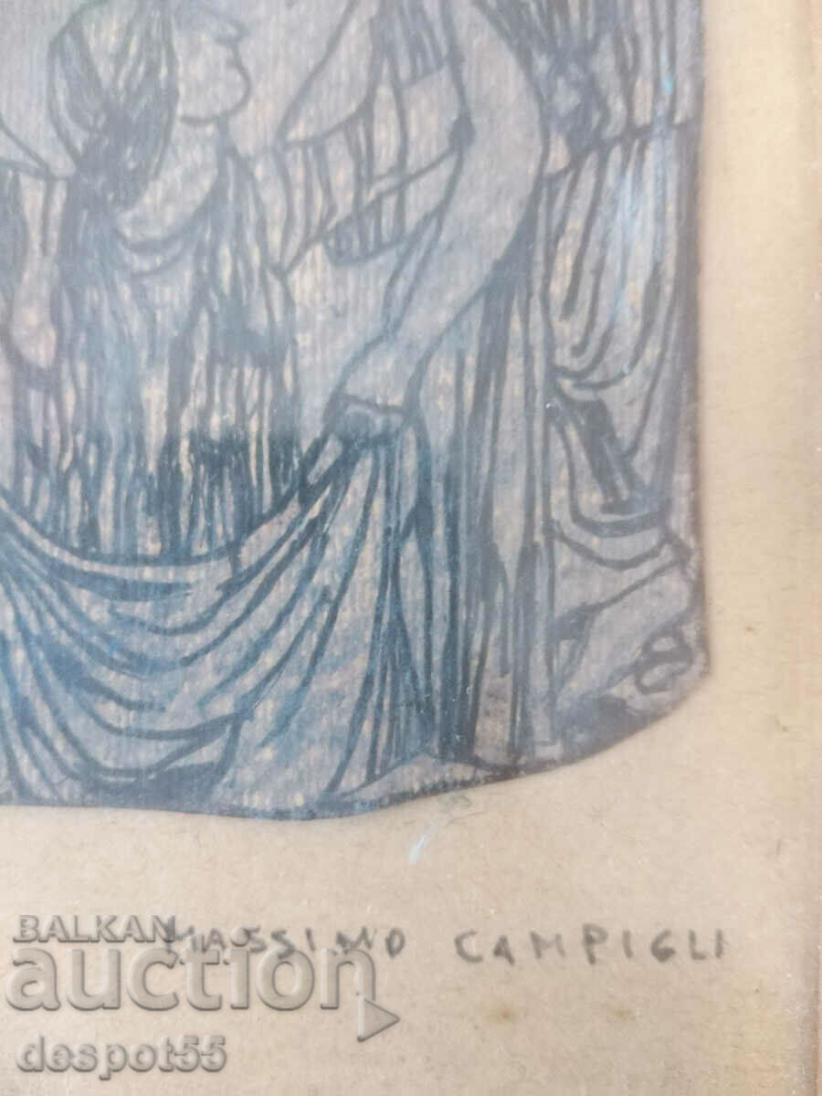 Delivery of 1950-60. Italy. Massimo Campigli (Massimo Campigli). Unnamed. Delivery of 1950-60. Italy. Massimo Campigli (Massimo Campigli). Unnamed.