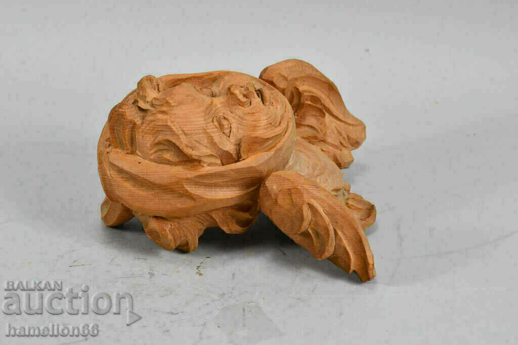 Sculptură în lemn, veche, figură, plastic, sculptură, Înger, heruvim - 5 Sculptură în lemn, veche, figură, plastic, sculptură, Înger, heruvim - 5