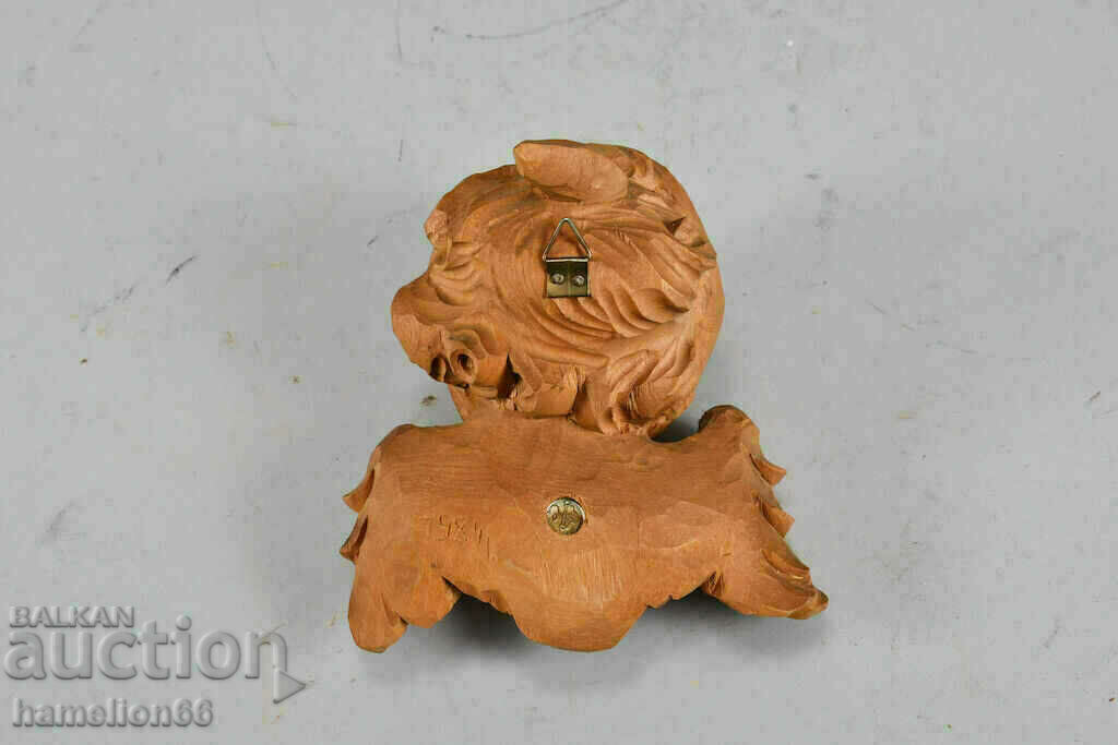 Sculptură în lemn, veche, figură, plastic, sculptură, Înger, heruvim - 6 Sculptură în lemn, veche, figură, plastic, sculptură, Înger, heruvim - 6