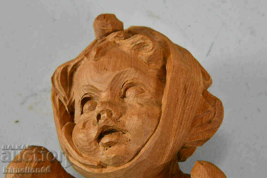 Sculptură în lemn, veche, figură, plastic, sculptură, Înger, heruvim - 7 Sculptură în lemn, veche, figură, plastic, sculptură, Înger, heruvim - 7