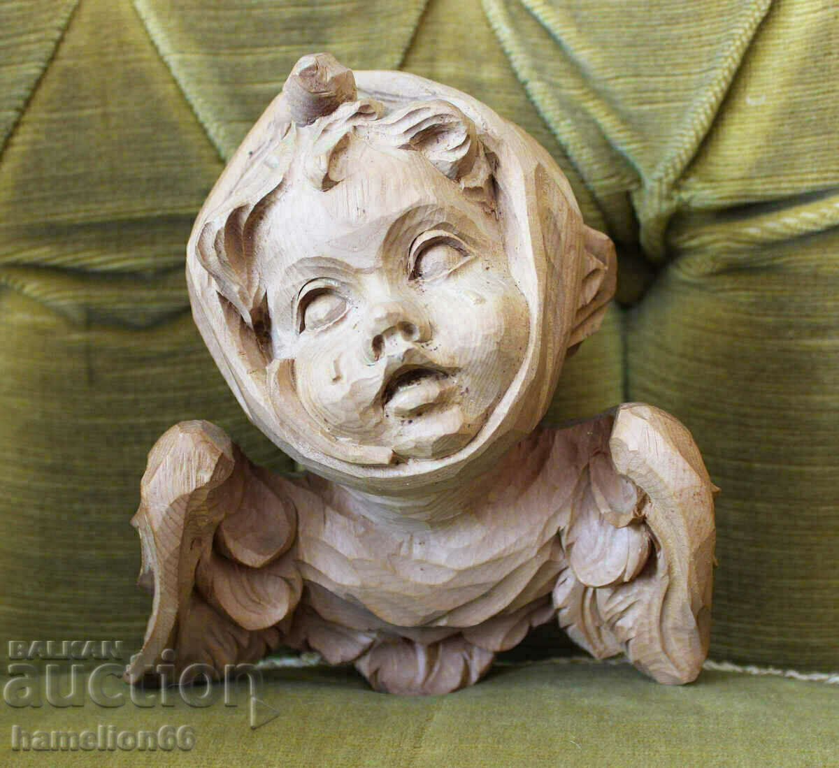 Wood carving, old, figure, plastic, sculpture, Angel, cherub