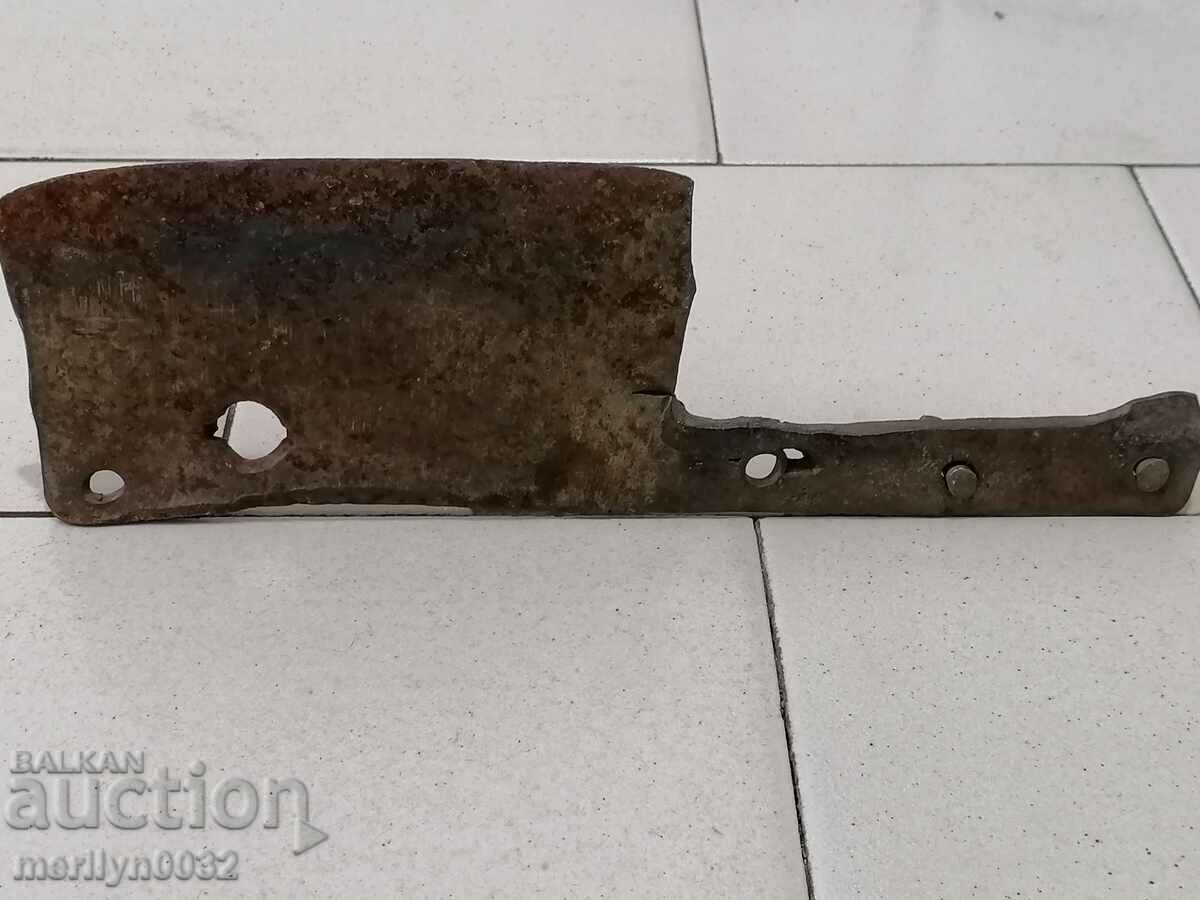 Auction Old forged saber, ax, pole, knife, machete Auction Old forged saber, ax, pole, knife, machete