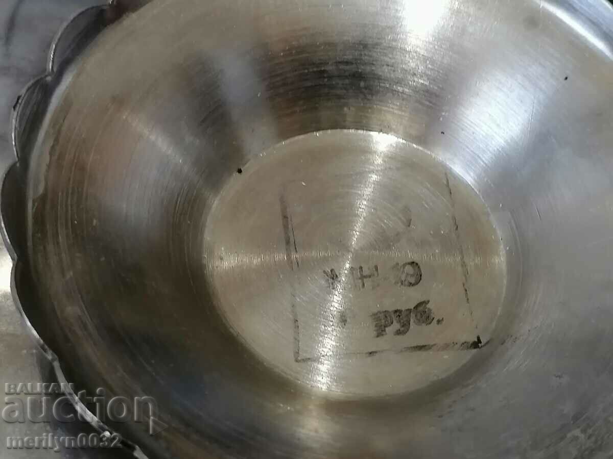 Metal pot bonbonniera USSR sugar bowl - 6 Metal pot bonbonniera USSR sugar bowl - 6