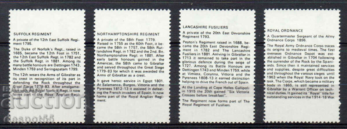 1976. Gibraltar. "Military Uniforms" Collection. with price 4.50 BGN | € 2.30 1976. Gibraltar. "Military Uniforms" Collection. with price 4.50 BGN | € 2.30