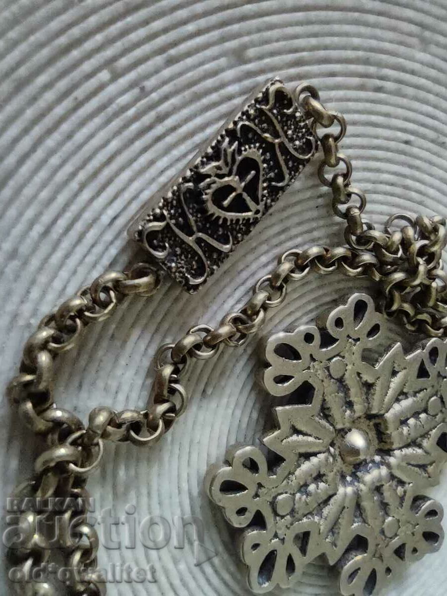 Designer long necklace with cross, top design KK - 6