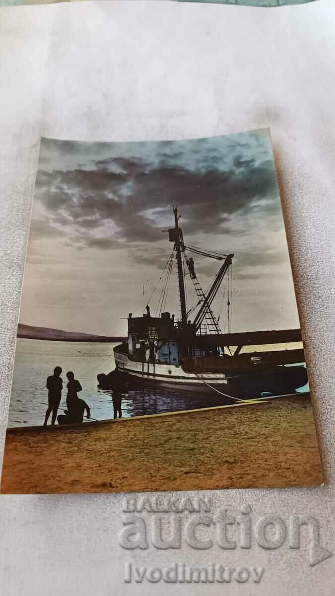 Carte poștală Sozopol Sunset 1962