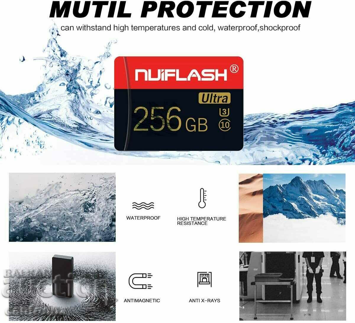 256 GB Nuiflash Ultra memory card Micro SDHC Class 10 U3 - 6 256 GB Nuiflash Ultra memory card Micro SDHC Class 10 U3 - 6