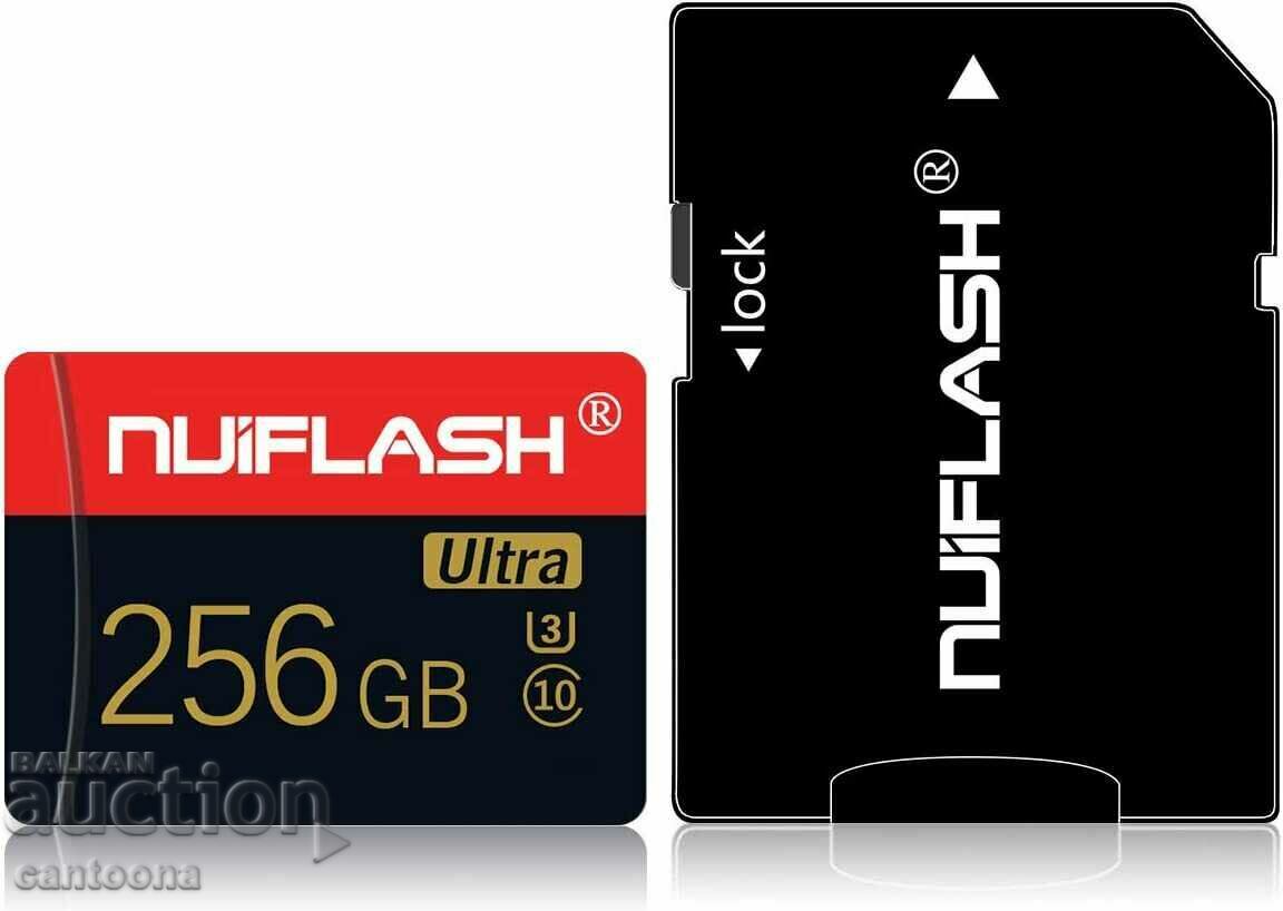 Card de memorie Nuiflash Ultra de 256 GB Micro SDHC Clasa 10 U3