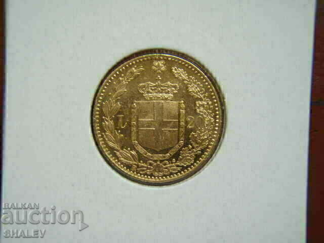 20 Lire 1880 Italy - AU (gold) with price 1549.89 BGN | € 792.45 20 Lire 1880 Italy - AU (gold) with price 1549.89 BGN | € 792.45