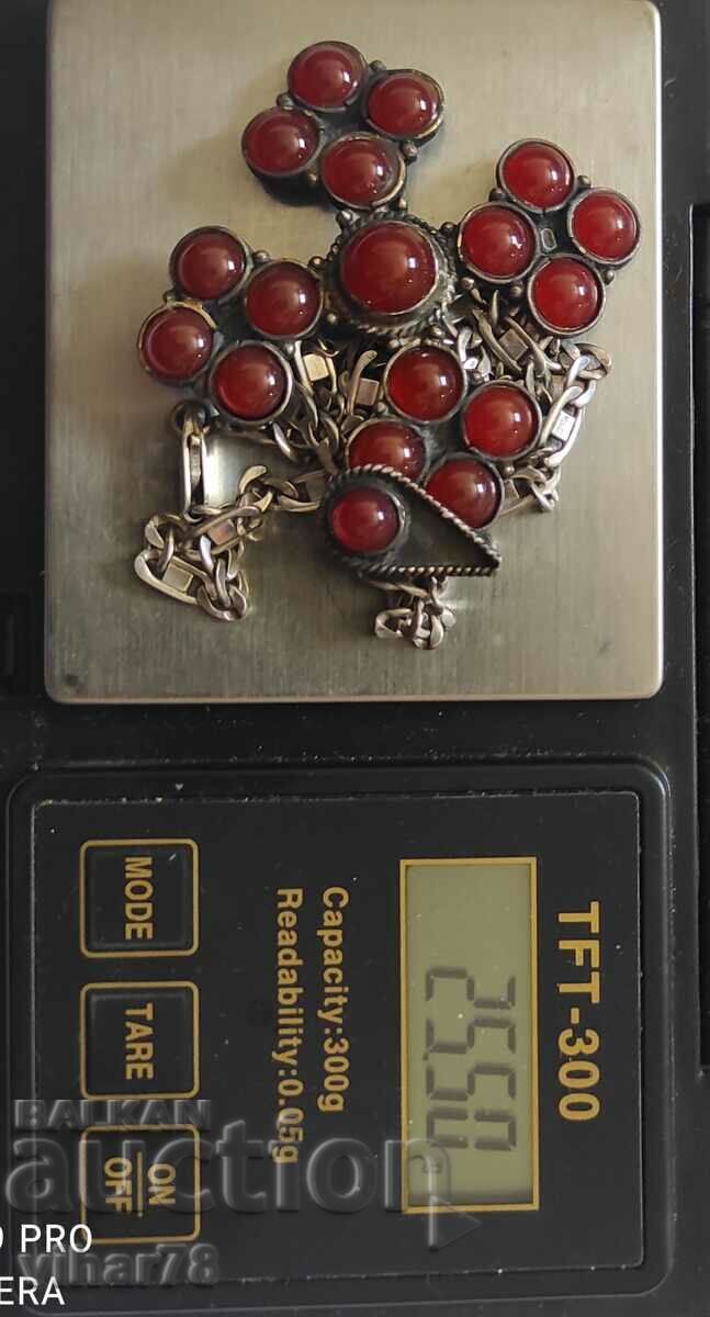 Delivery of SILVER CROSS WITH AGATES