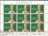 1980 Gibraltar. 80 years since the birth of the Queen Mother. Block