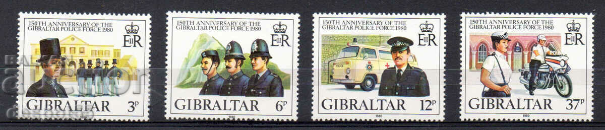 1980. Gibraltar. 150 de ani de forță de poliție din Gibraltar.