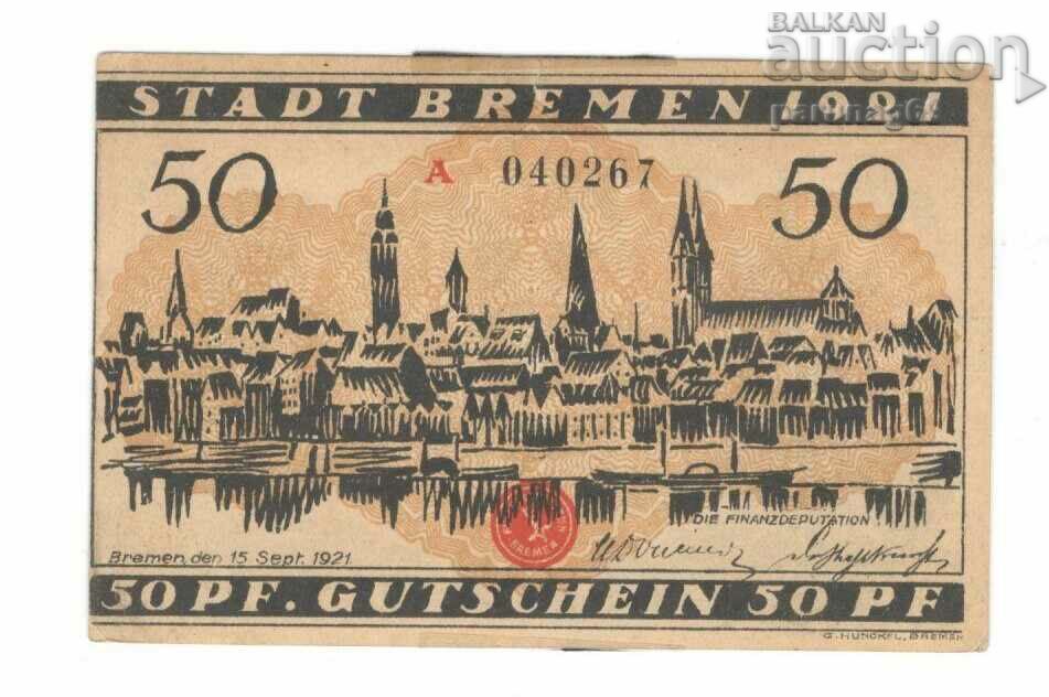 Германия Notgeld 50 пфенига 1921 година