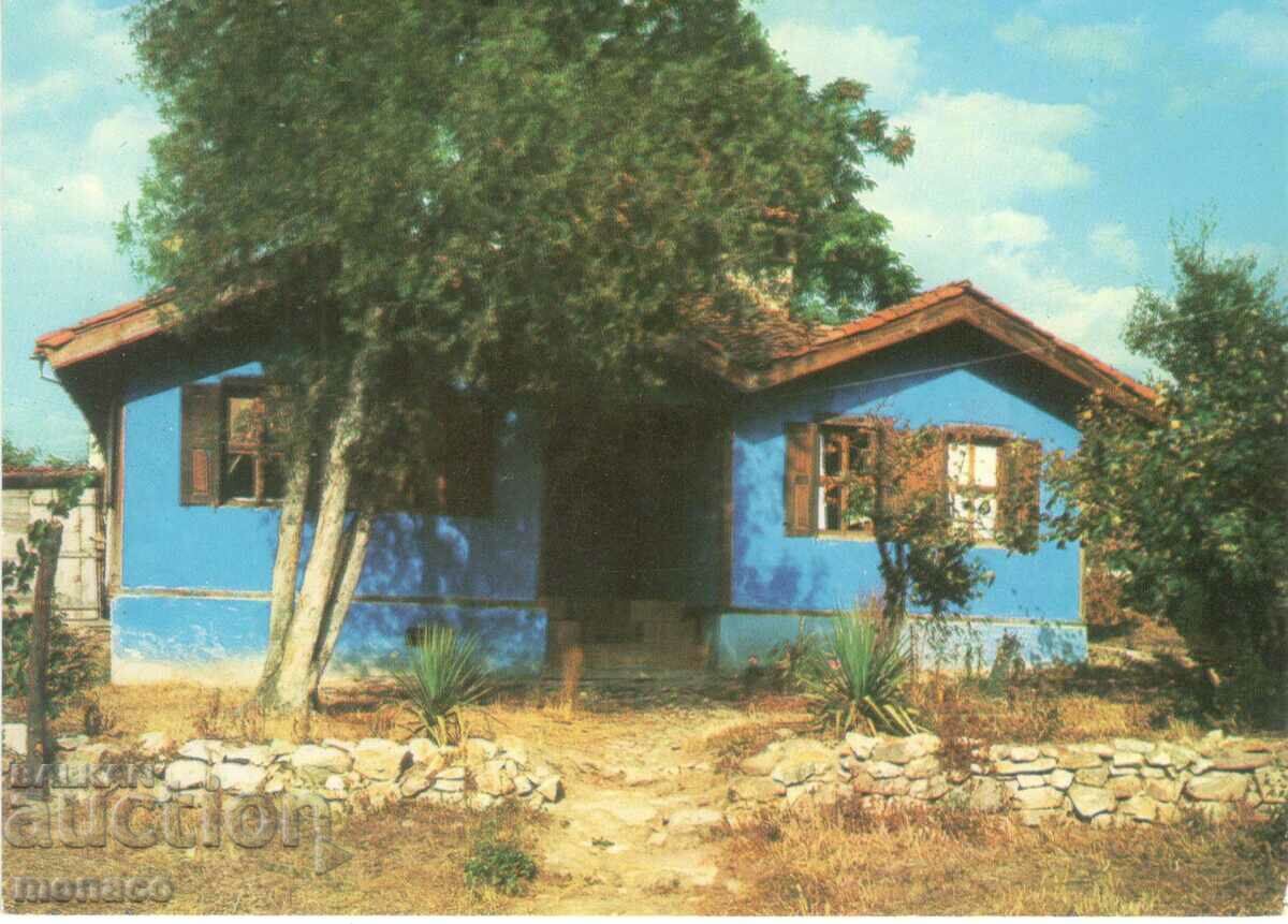 Old postcard - Panagyurishte, the House of Marin Drinov