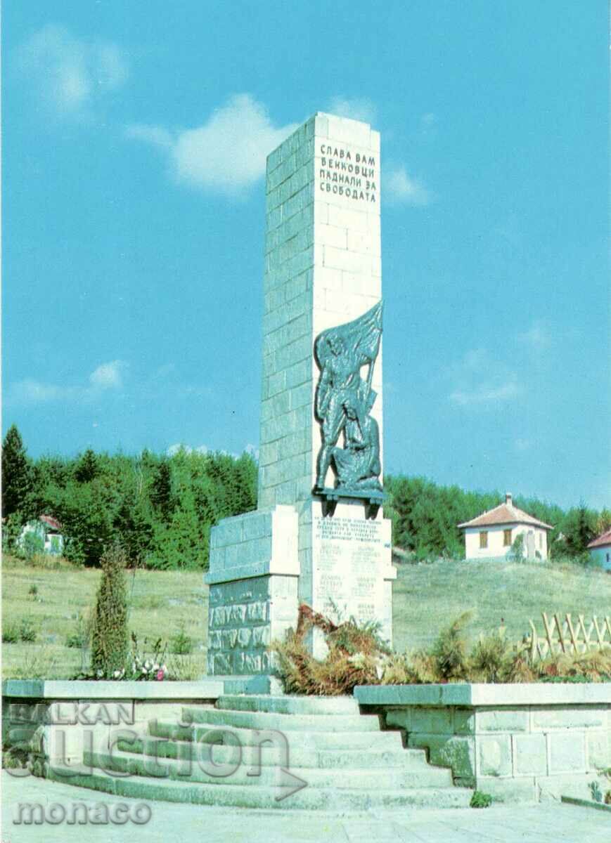 Carte veche - Panagyurishte, Monumentul morților