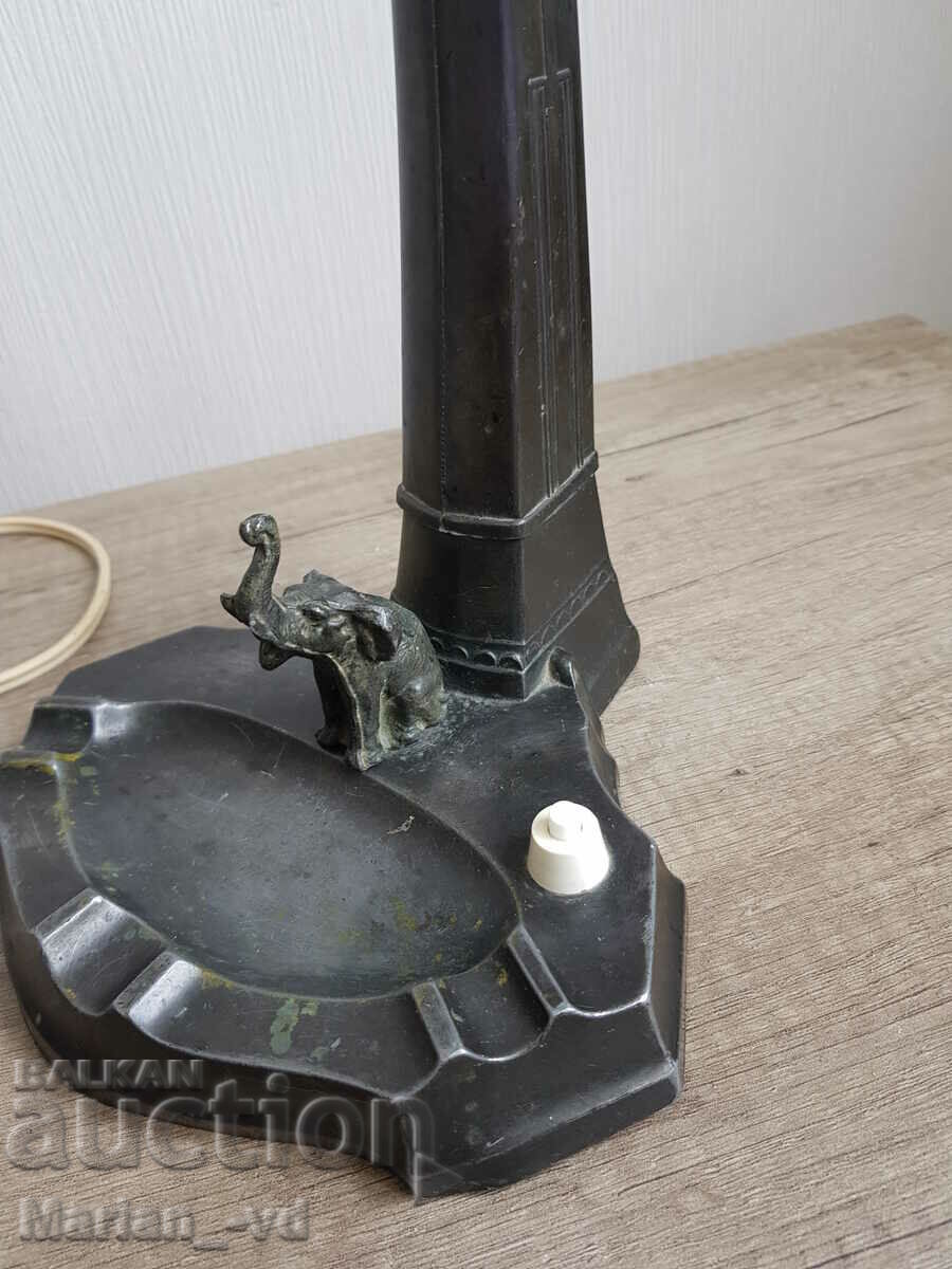 Lampă veche de masă cu scrumieră - 6 Lampă veche de masă cu scrumieră - 6