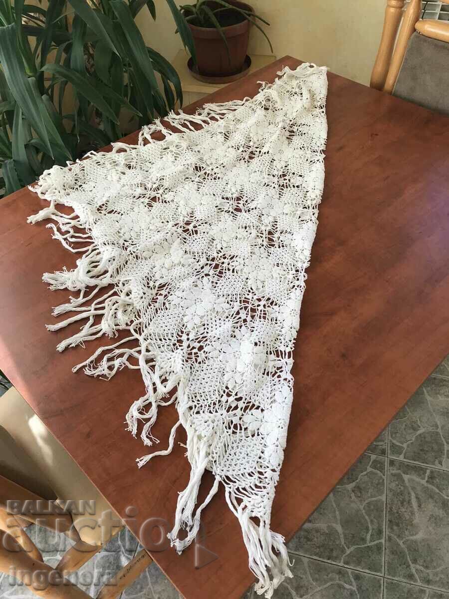 EșARFĂ MILLO PĂTURĂ UNICĂ DE CROȘETĂ, tricotată manual