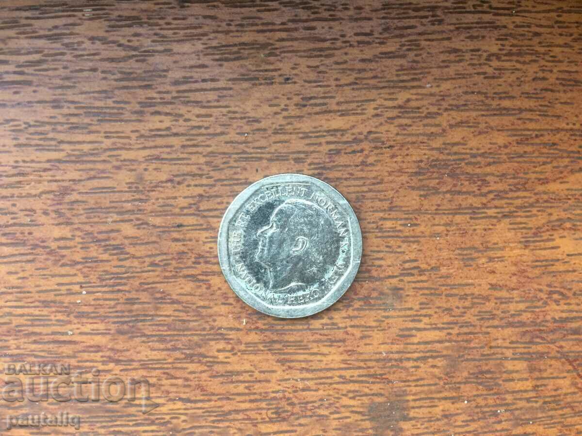 5 dolari 1996 Jamaica cu preț € 1.00 | 1.96 BGN