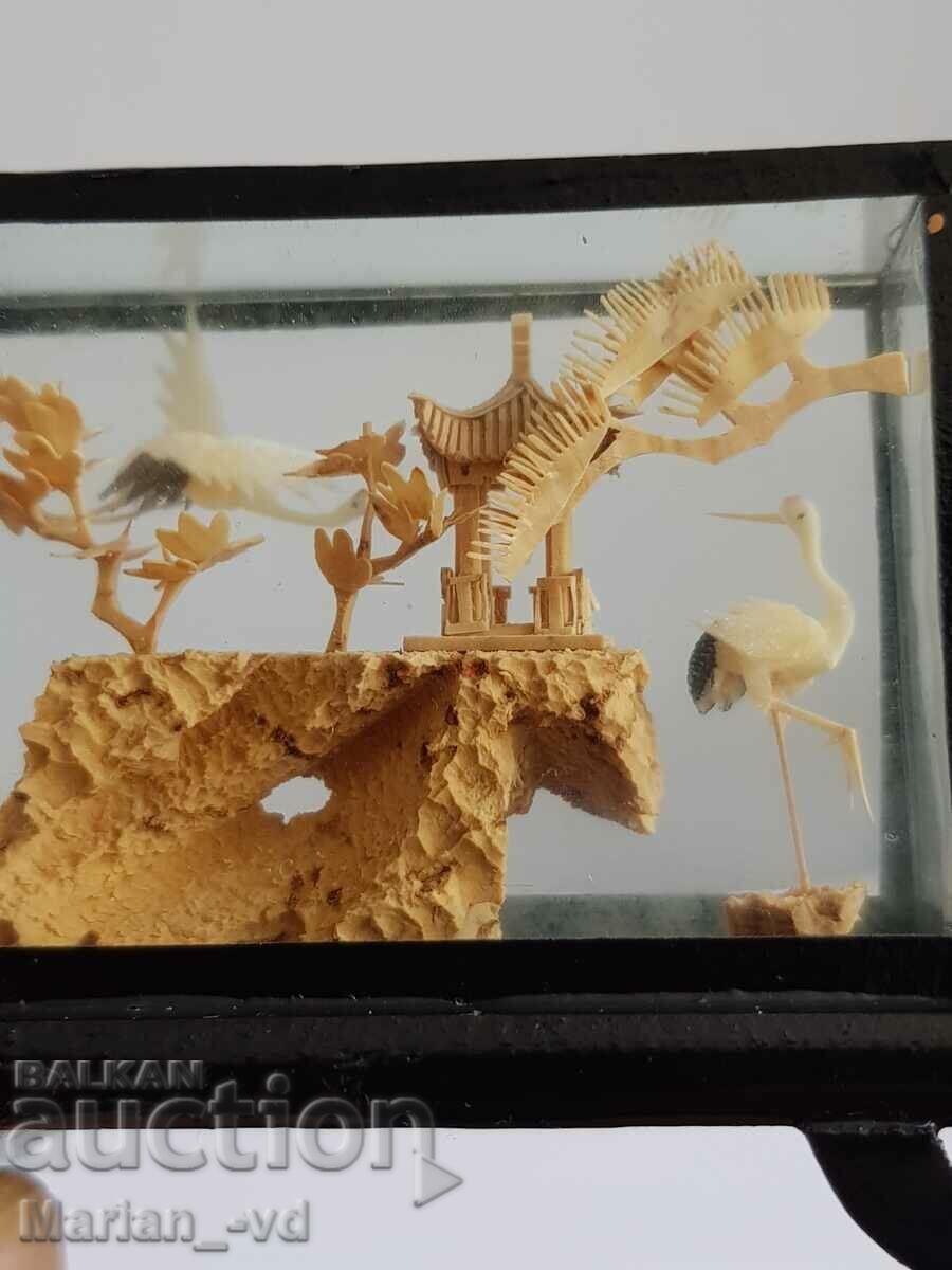 Παλιό κινέζικο φελλό μινιατούρα με γυάλινο πλαίσιο - 5 Παλιό κινέζικο φελλό μινιατούρα με γυάλινο πλαίσιο - 5