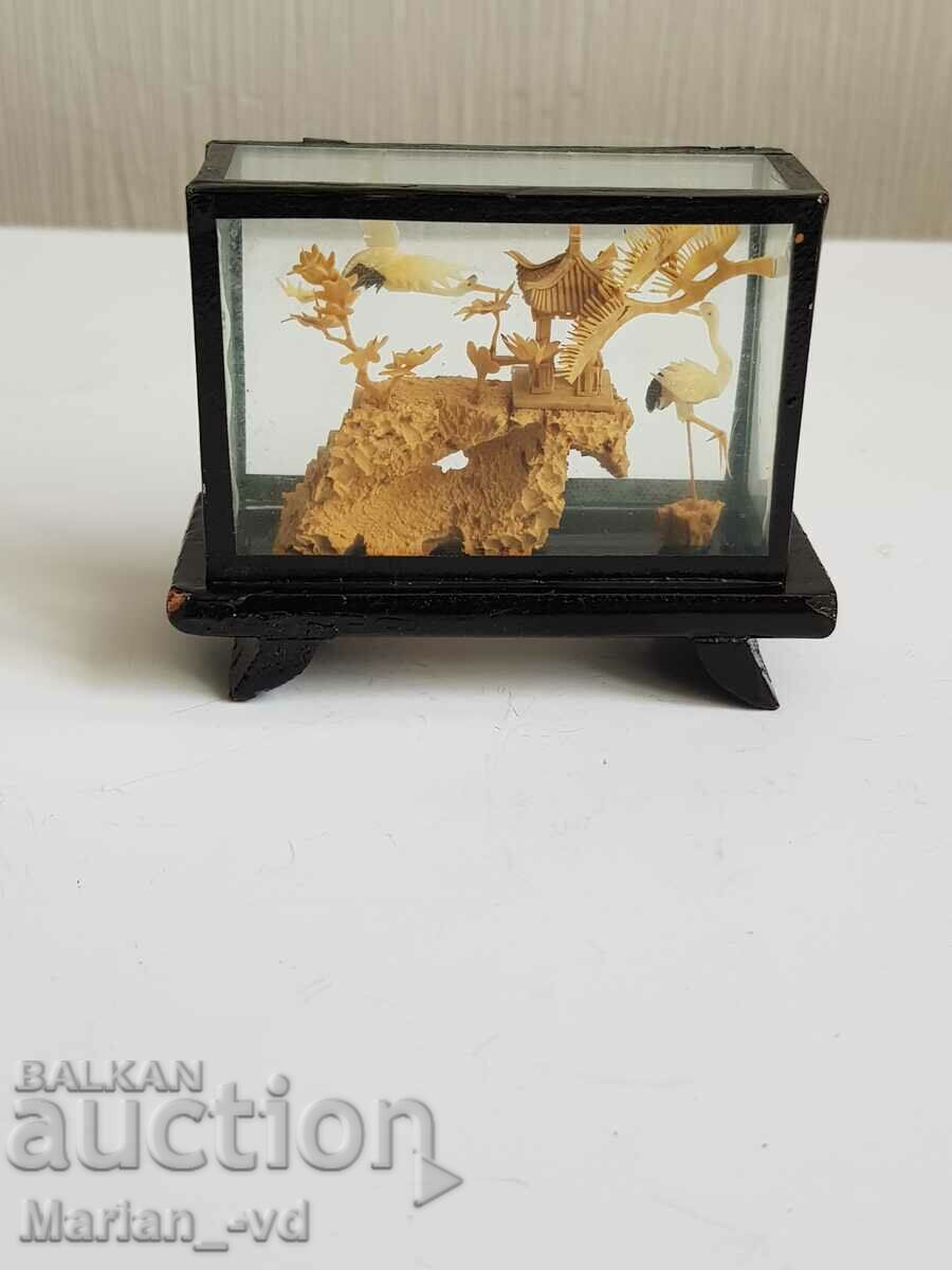 Παλιό κινέζικο φελλό μινιατούρα με γυάλινο πλαίσιο - 7 Παλιό κινέζικο φελλό μινιατούρα με γυάλινο πλαίσιο - 7