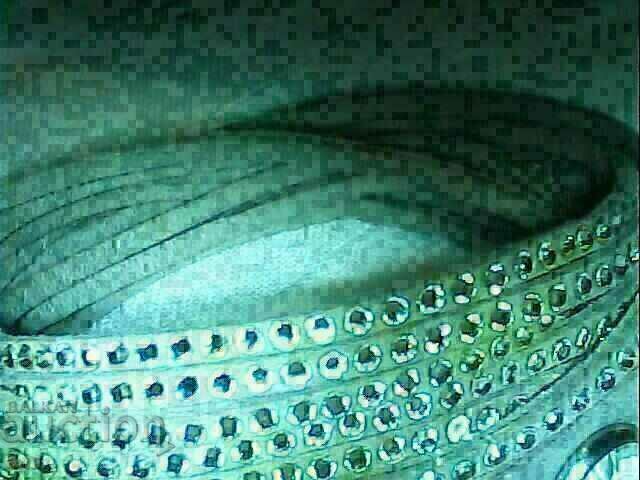 swarovski bracelet 4 brand new leather very shiny ses kristali with price 15.00 BGN | € 7.67