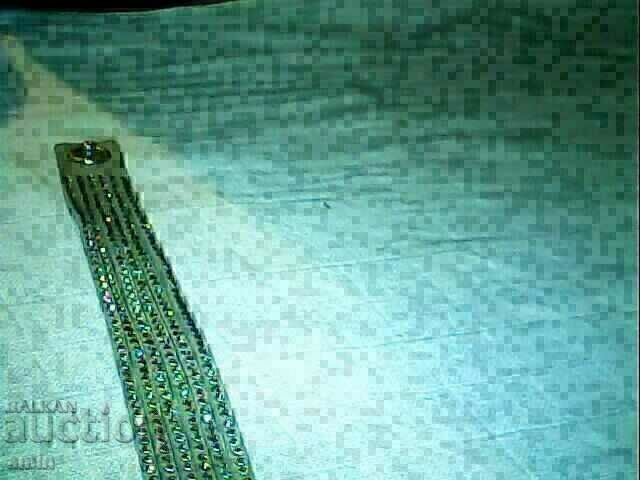 bratara swarovski 4 piele noua foarte stralucitoare ses kristali - 6