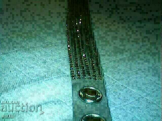 swarovski bracelet 4 brand new leather very shiny ses kristali - 7